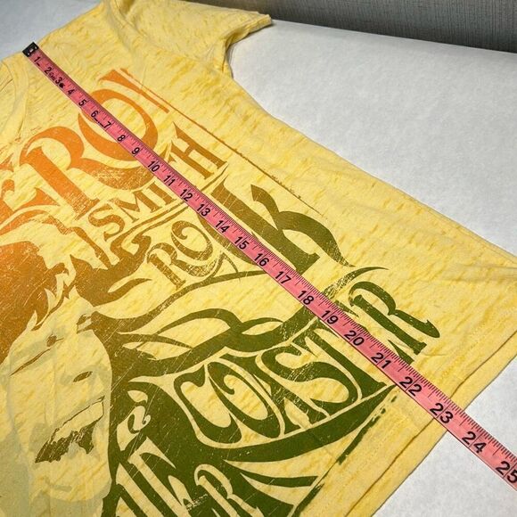 WDW Aerosmith Rock n Roller Coaster Burnout Tshirt Yellow Sz Small Disneyland Wa - Picture 6 of 6